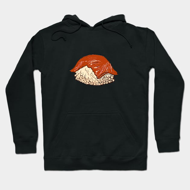 Salmon Sushi Hoodie by minniemorrisart